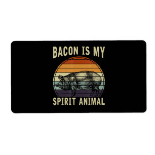 Étiquette BBQ Bacon est mon esprit animal barbecue