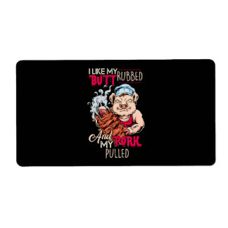 Étiquette BBQ|BBQ Grillmaster Like Butt Rubbed & Pork Pulbbe