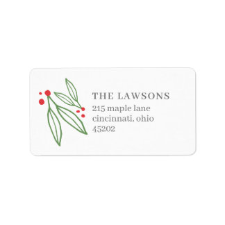 Étiquette Be Merry Holiday Return Address Label