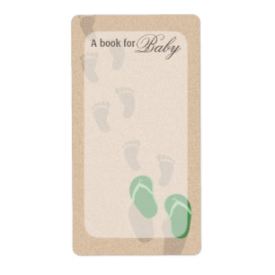 Étiquette Beach Baby Footprints Livre Tags