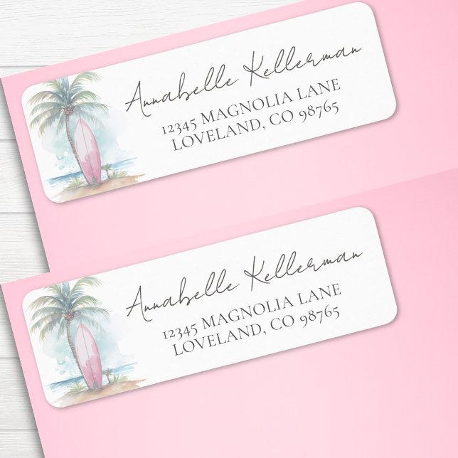 Étiquette Beach Baby Shower Return Address (Beach Baby Shower Return Address label)
