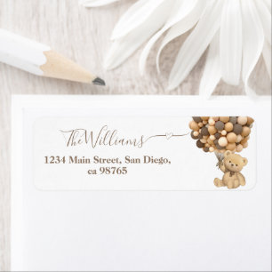 Étiquette Bearly Wait Boho Balloon Livre de Baby shower neut