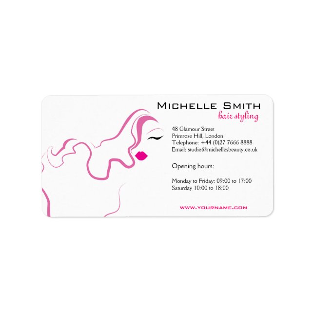 Étiquette Beau marquage à chaud de Hairstyling de cheveux de (Devant)