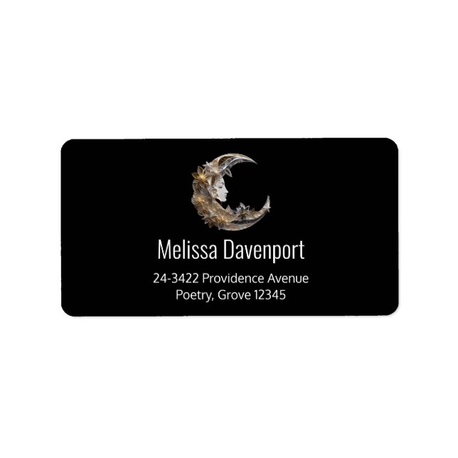 Étiquette Beau visage dans l'adresse de la lune (Devant)