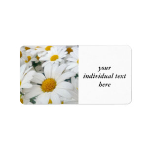 Étiquette beaucoup de marguerites