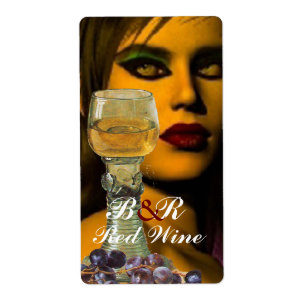 Étiquette BEAUTÉ ET VIN BLANC Fête de dégustation de vin