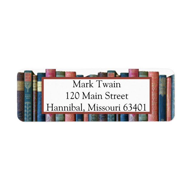 Étiquette Beaux vieux livres vintages, livres épines (Devant)