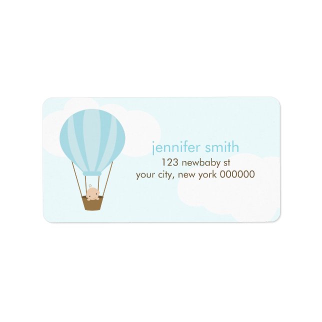 Étiquette Bébé dans un ballon (Devant)