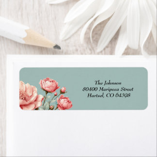 Étiquette Bébé en fleur Fleur sauvage Baby shower rose