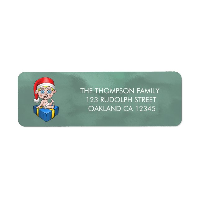 Étiquette Bébé Père Noël (Devant)