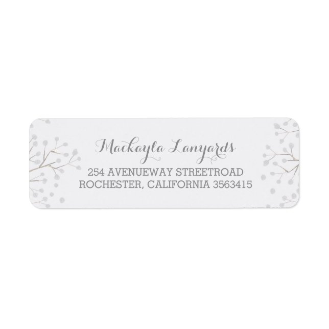 Étiquette Bébé's Breath Elegant Mariage blanc (Devant)