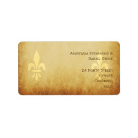 Beige gold de luxe French style fleur de lis