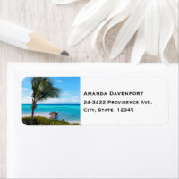 Belle Adresse de Palmier Tropicale Balnéaire Venté