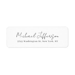 Étiquette Belle écriture manuscrite Créative tendance Blanc