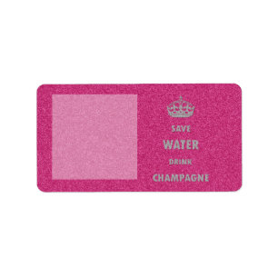Étiquette Belle fille cool économiser de l'eau boire du cha