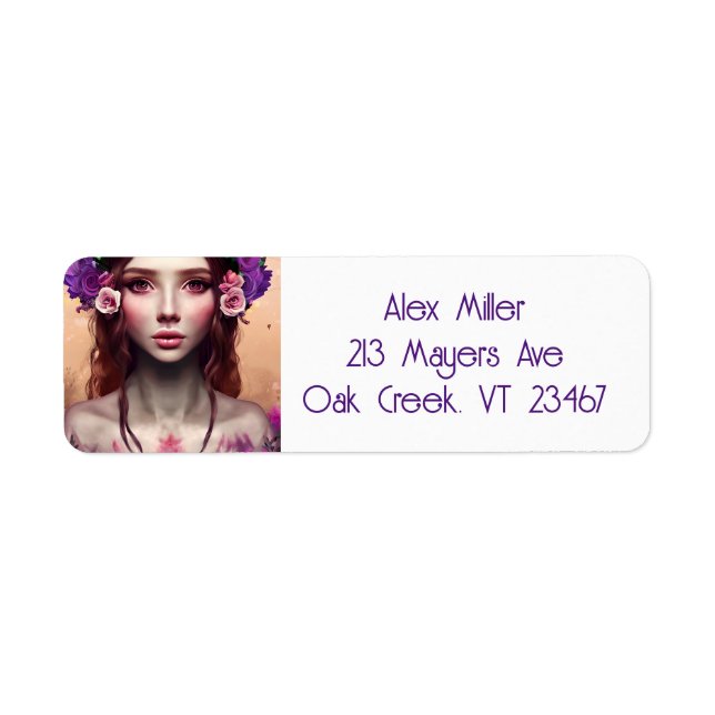 Étiquette Belle Imaginaire Enchantress Art AI (Devant)