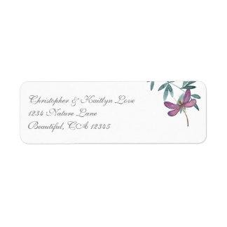 Étiquette Belle libellule et jardin vert Adresse