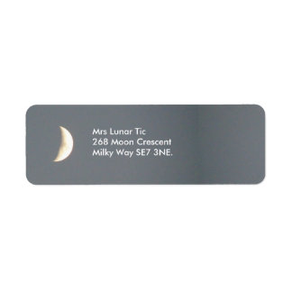 Étiquette Belle lune de croissant de cire à Dusk Custom