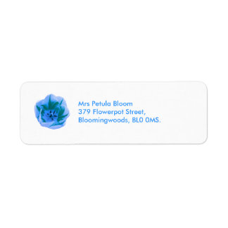 Étiquette Belle Tulipe bleue personnalisée