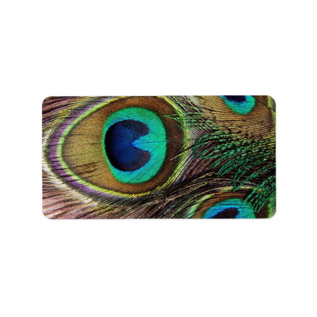 Étiquette Belles plumes de paon (Devant)