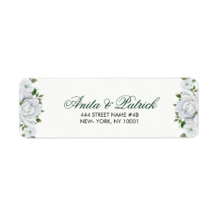 Étiquette Belles Roses Blanches