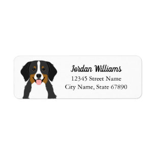 Étiquette Bernese Mountain Dog Return Adresse Labels