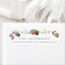 Berry Sweet Berries Watercolor Adresse de retour