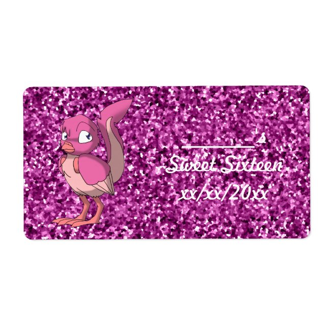 Étiquette Berry Yogurt Oiseau Républicain Vin ou Bouteille d (Devant)