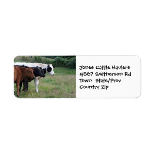 Étiquette Bétail transportant l'autocollant de ferme ou de