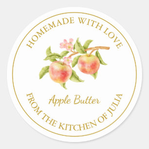 Étiquette Beurre d'Apple maison Gold Blanc