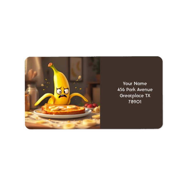 Étiquette Beurre mignon Imaginaire Banane Toast (Devant)