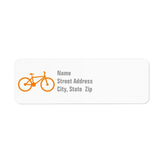 Étiquette Bicyclette orange