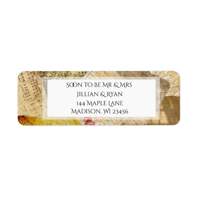 Étiquette Bientôt M. et Mme Mariage (Devant)
