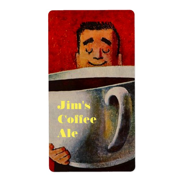 Étiquette Bière café personnalisé Homebrew lager ale Étiquet (Devant)