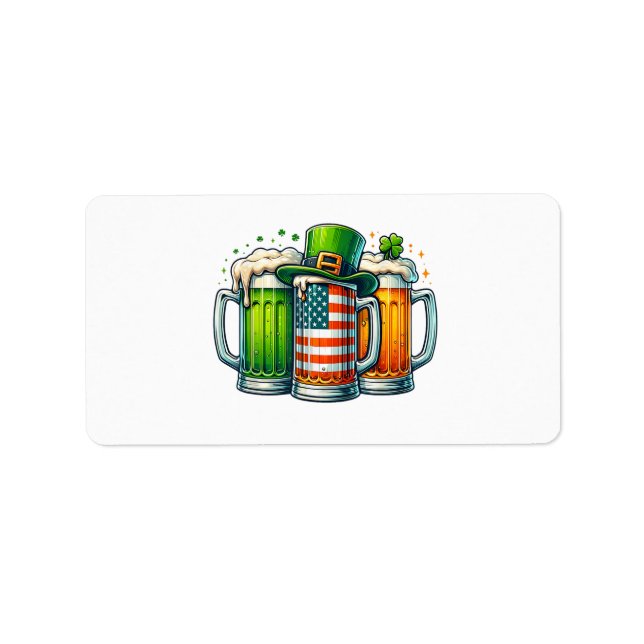 Étiquette Bière Irlandaise Irlande Fête de la Saint-Patrick  (Devant)