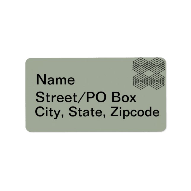 Étiquette Big Black and White Diamonds Horizontal XL (Devant)