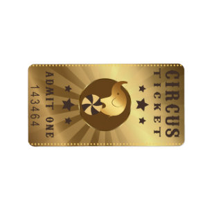 Étiquette Billetterie de cirque Admettre un éléphant fête d'