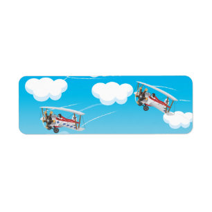 Étiquette biplane
