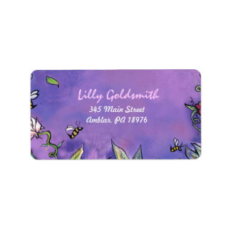Étiquette BIRD & BEE'S Watercolor Bat mitzvah Adresse de ret