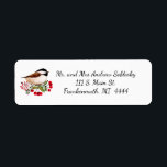 Étiquette Birds and Berries Christmas Return Adresse Label<br><div class="desc">Birds and Berries Christmas Return Adresse Label</div>