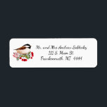 Étiquette Birds and Berries Christmas Return Adresse Label<br><div class="desc">Birds and Berries Christmas Return Adresse Label</div>