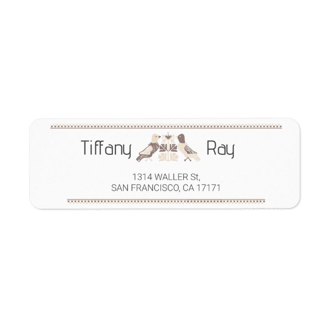 Étiquette Birds Wedding Return Address Label (Devant)