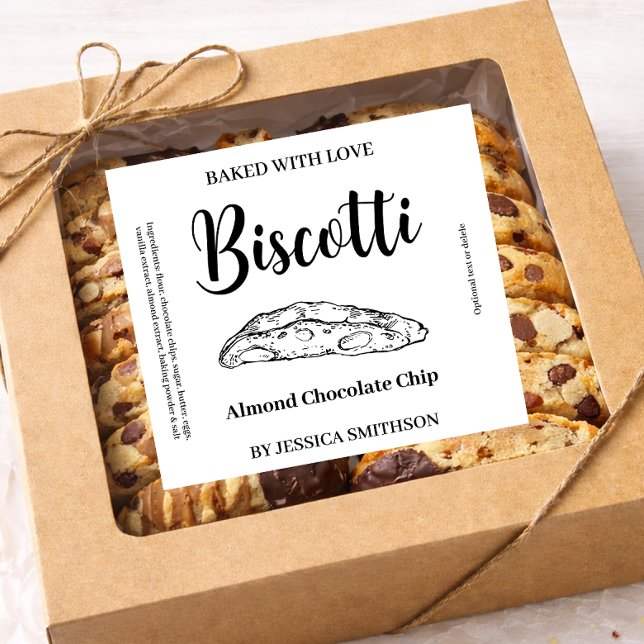 Étiquette Biscotti Personnalisée BIS001cp (Créateur téléchargé)