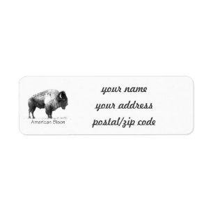 Étiquette Bison américain