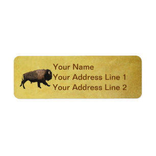 Étiquette Bison galopant