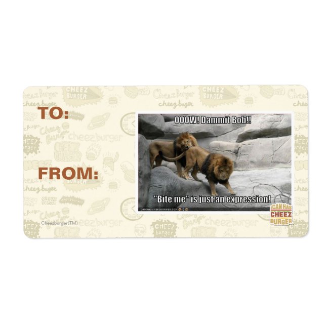 Étiquette Bite me n'est qu'une expression ! (Devant)