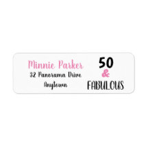 Black 50 And Fabulous 50th Birthday Adresse de ret