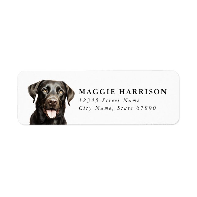 Étiquette Black Labrador Retriever Return Address Labels (Devant)