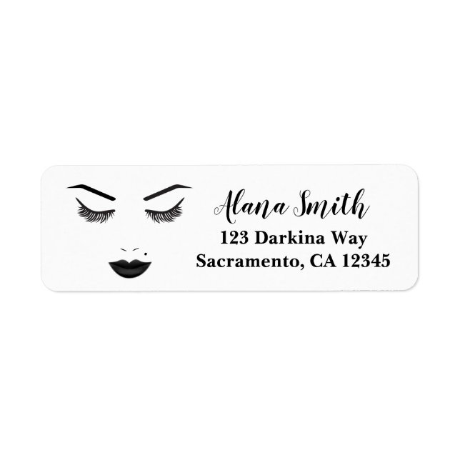 Étiquette Black Lips maquillage visage sourcils lèvres glam  (Devant)