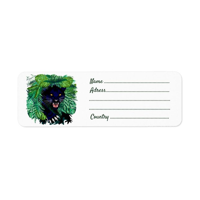 Étiquette Black Panther Spirit of the Jungle (Devant)